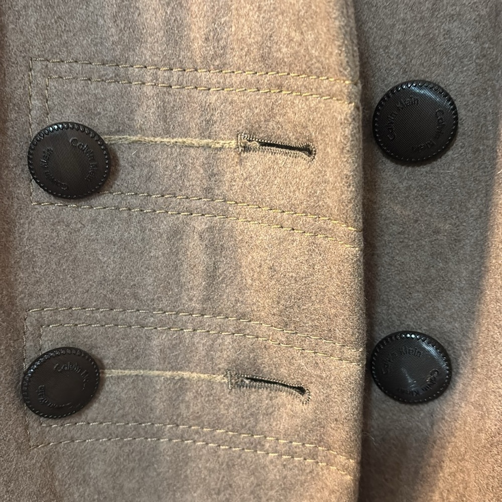 Calvin Klein Brown Double-Breasted Coat - Picture 2 of 8